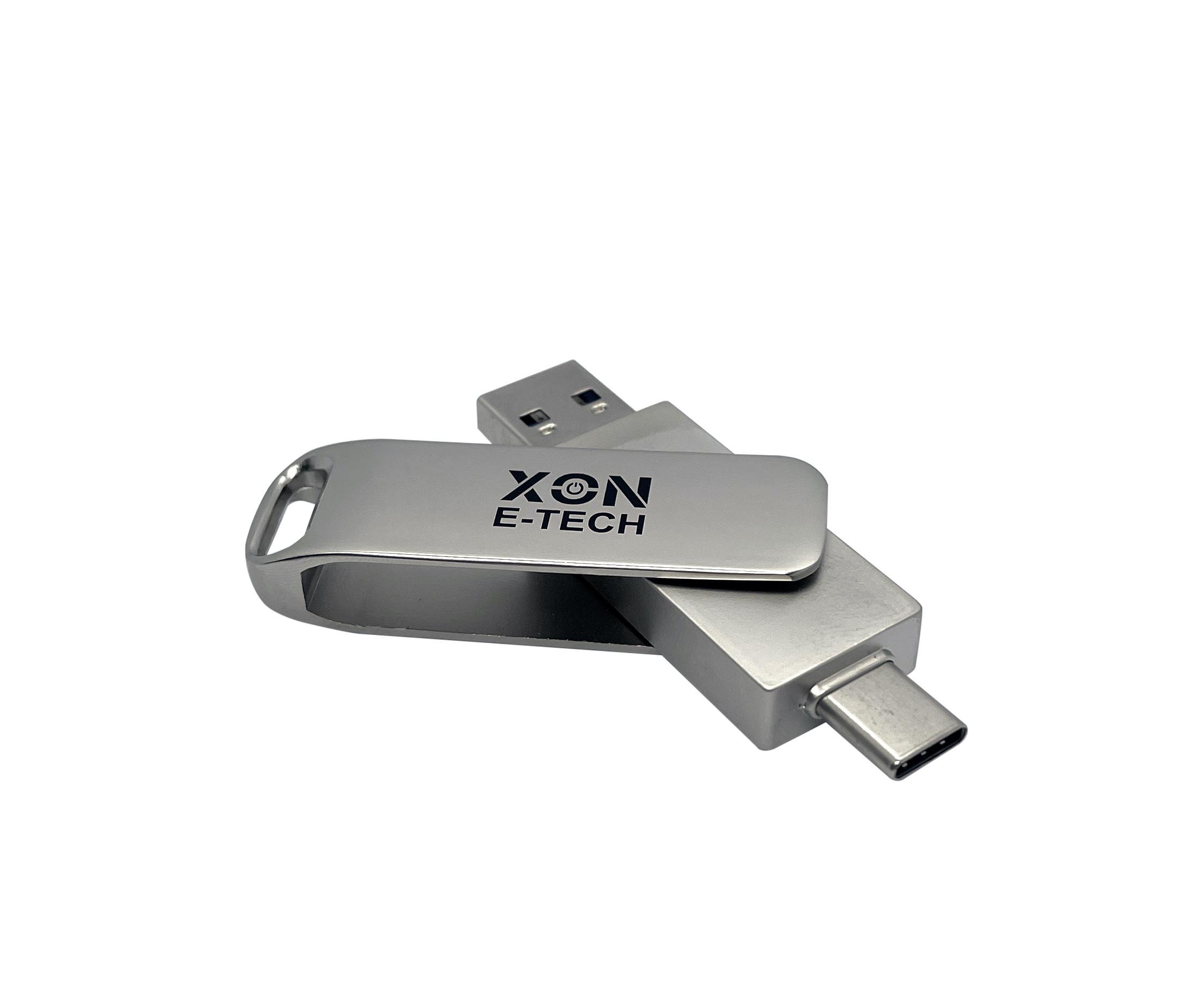 Флеш-накопитель XON FlashDrive DuoConnect 256 Гб Серый (FX3DR256MS 7638) - фото 3