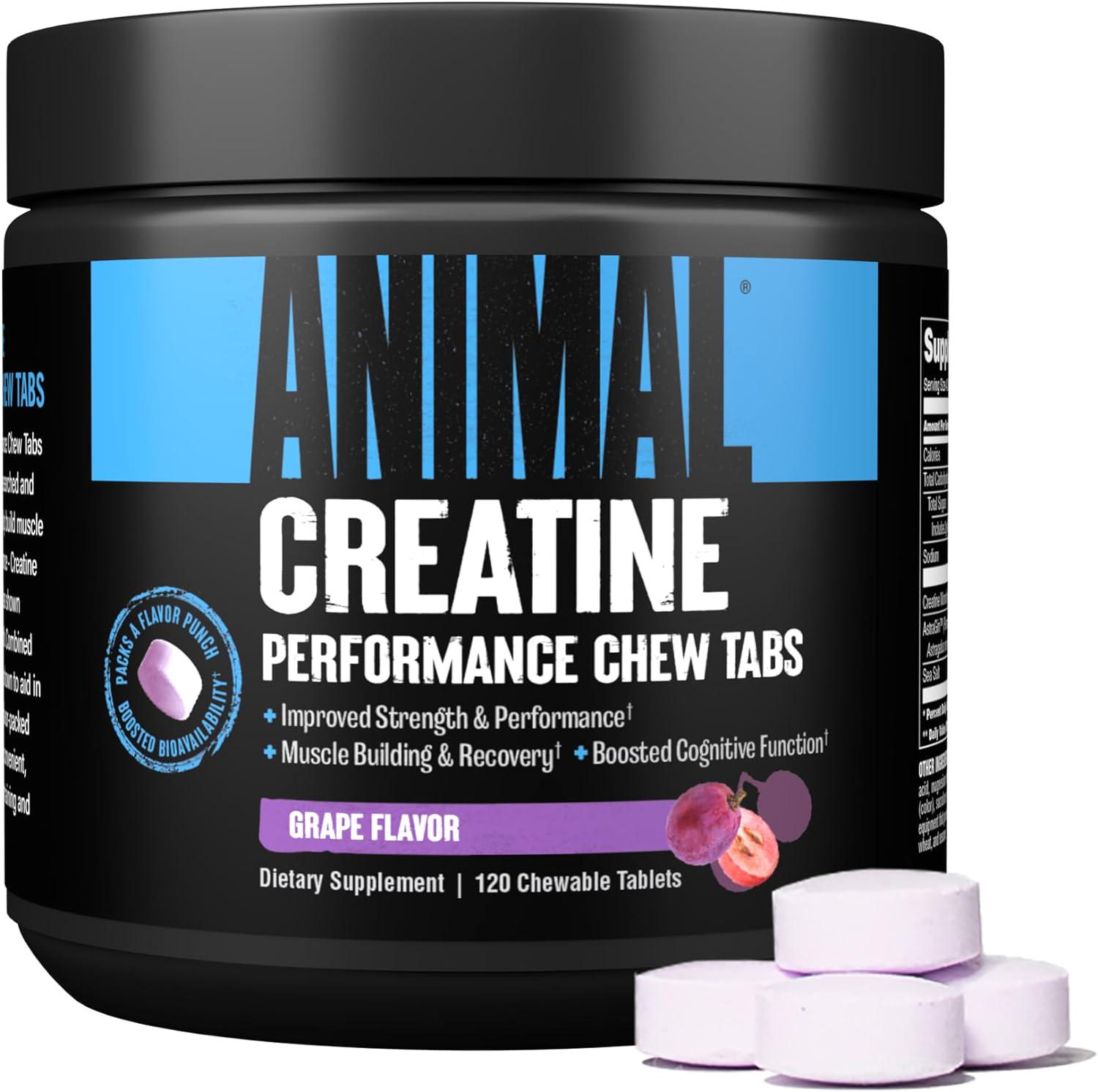 Креатин Universal Animal Creatine Performance Chews Grape 120 жевательных таблеток