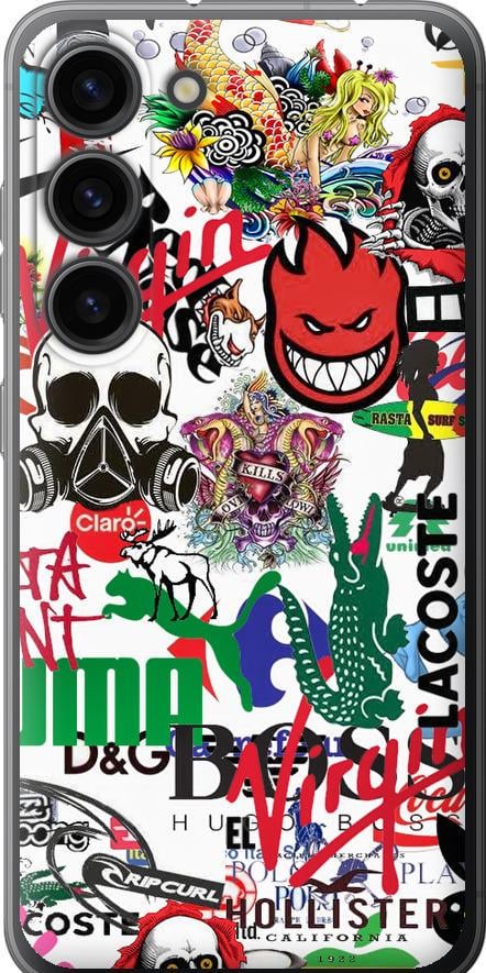 Чохол на Samsung Galaxy S23 Many different logos (4022u-2907-42517)