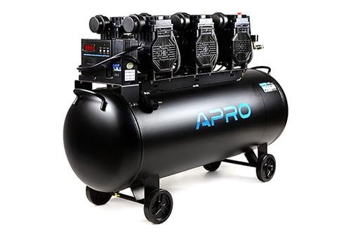 Компрессор шестицилиндровый безливочный Apro OFE-100 8 бар 3х1,5 кВт 712 л/мин 100 л 2 краны (2969024649)