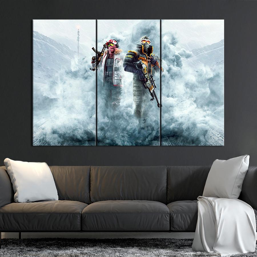 Настенний декор Парни с автоматами игра Warface 128x81 см (A240-3)