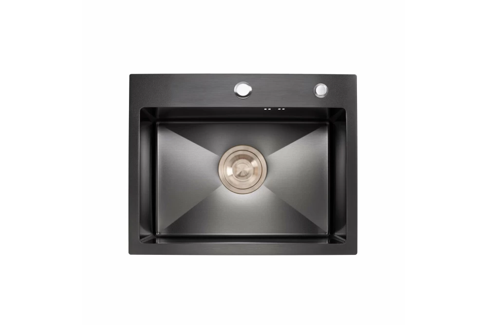 Мийка кухонна Platinum Handmade PVD 500x450x220 мм Чорний (374843)