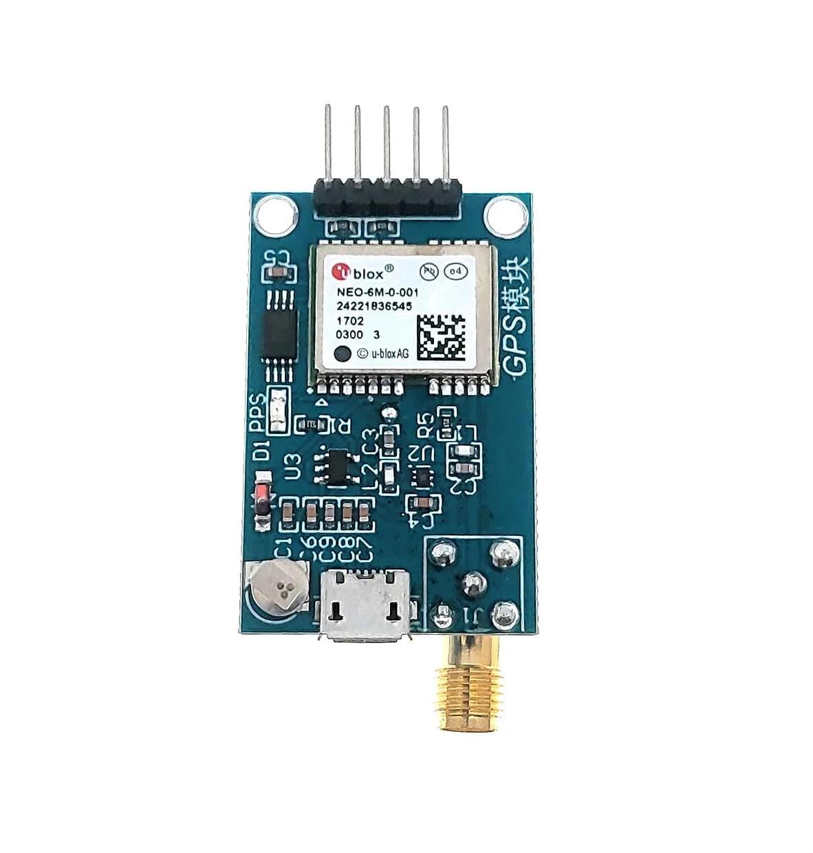 Модуль GPS на U-blox NEO-6M с интерфейсной платой и керамической антенной для Arduino/трекеров/дронов (00-00027561)
