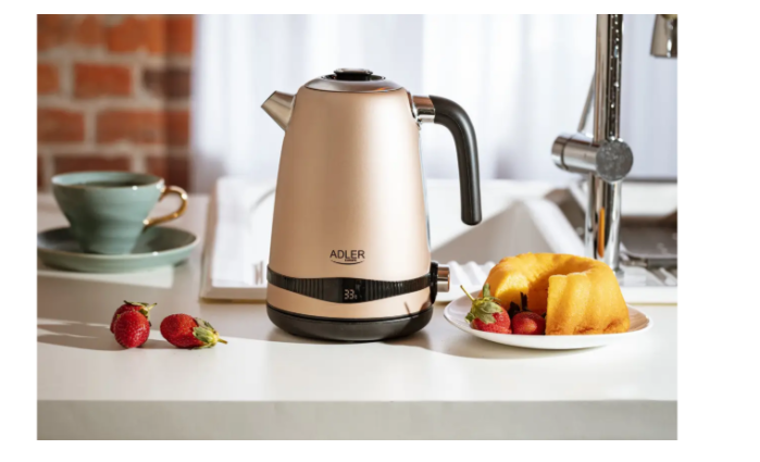 Електрочайник сталевий Adler з РК-дисплеєм та контролем температури 1,7 л Бежевий (28432301) - фото 9 Електрочайник сталевий Adler з РК-дисплеєм та контролем температури 1,7 л Бежевий (28432301) - фото 9