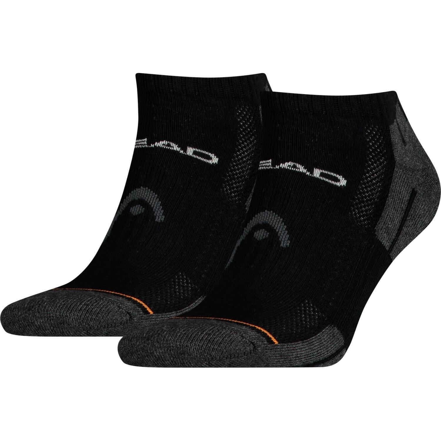 Носки Head PERFORMANCE SNEAKER 2PPK UNISEX 741017001-200 2 пары р. 35-38 Черно-серо-оранжевый (57009-114)