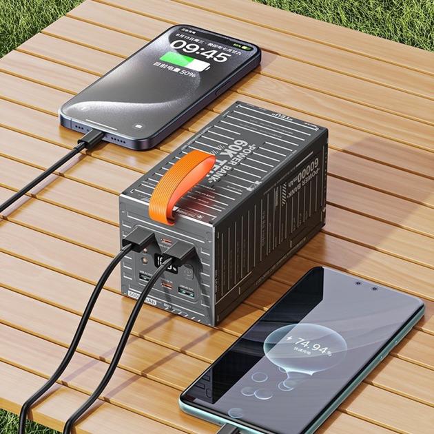 Повербанк зі швидкою зарядкою Remax 22,5W/60000 mAh Сірий (RPP-609B) - фото 8 Повербанк зі швидкою зарядкою Remax 22,5W/60000 mAh Сірий (RPP-609B) - фото 8