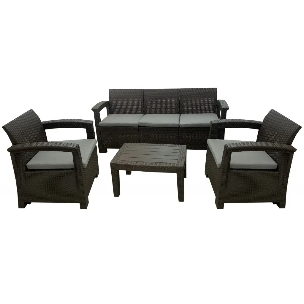 Комплект уличной мебели Bonro B-18035 с металлическим каркасом Коричневый (21-76-42400517)