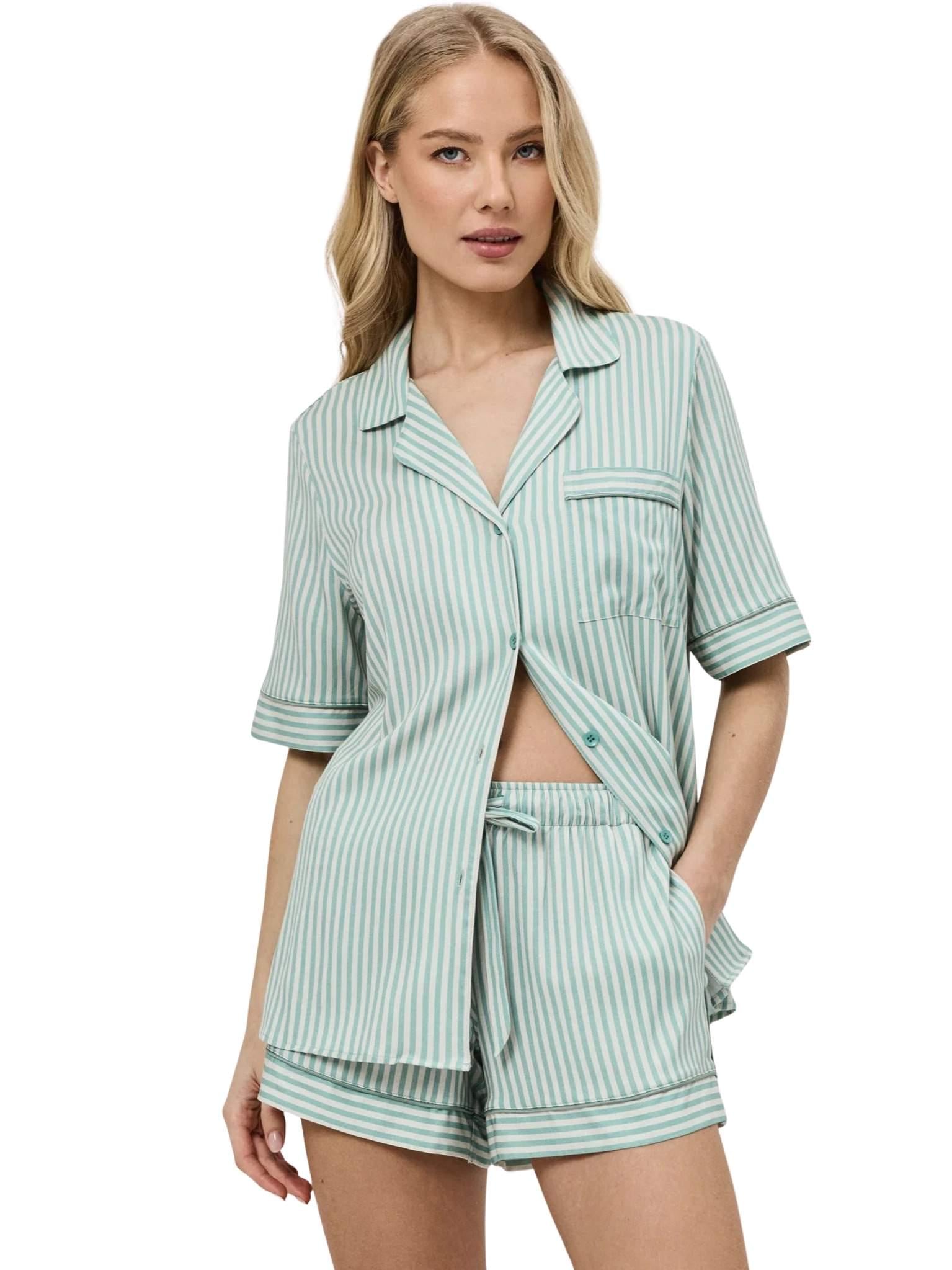 Пижама женская летняя Aruelle XS Зеленый (Moss-short)