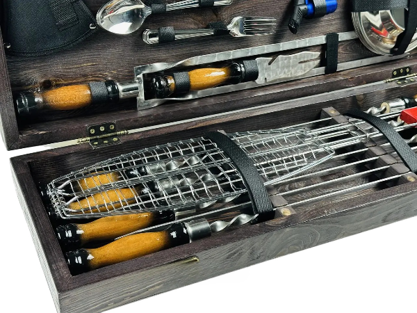 Набор шампуров в кейсе Пикник MAX (21-10-KS-7618) - фото 3