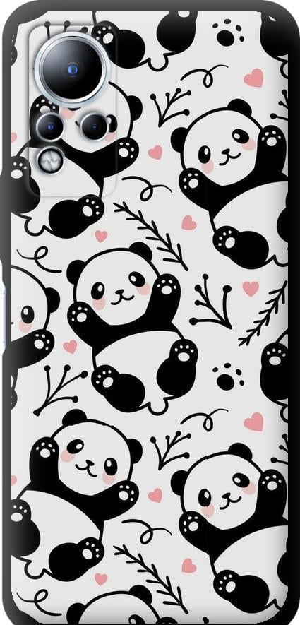 Чехол на Infinix Note 12 Панды (4318b-2927-42517)