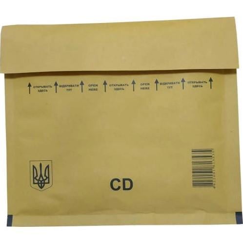Конверт бандерольный с пупыркой CD 180х16 мм 200 шт. Бурый