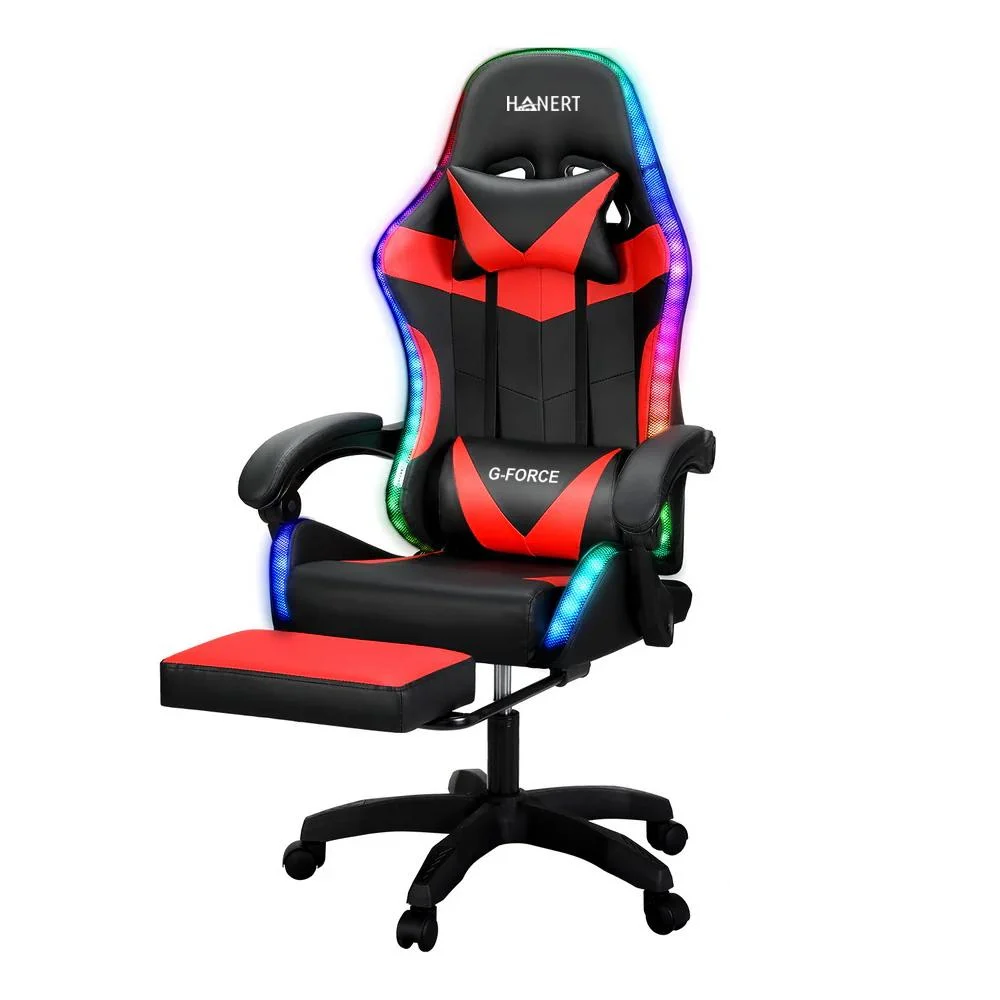 Крісло геймерське з підсвічуванням Hanert G-Force RGB Red - фото 1 Крісло геймерське з підсвічуванням Hanert G-Force RGB Red - фото 1