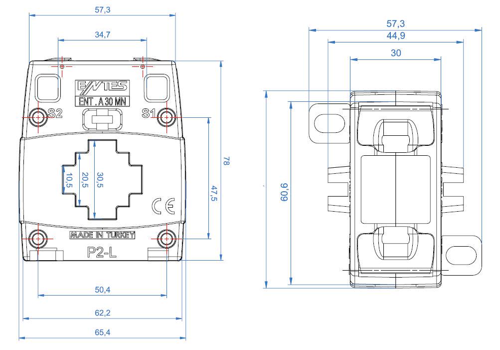 Трансформатор тока ENTES ENT.A30MN 100/5 A30MN 100/5А (12269796) - фото 2