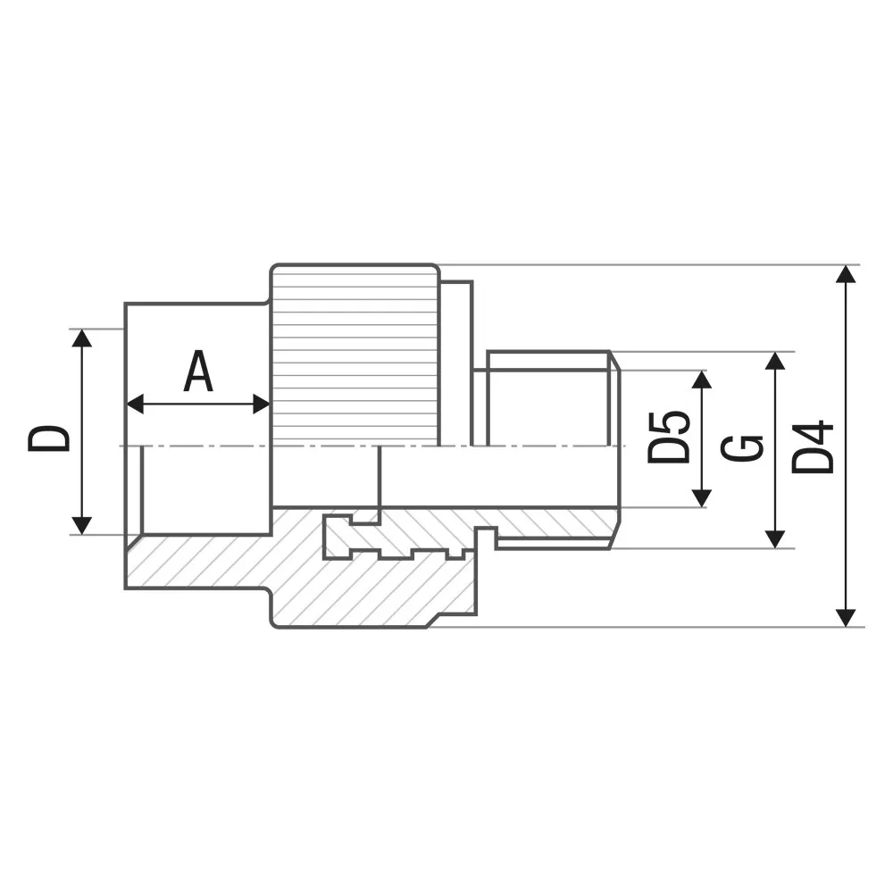 Муфта ITAL PP-r із зовнішнім різьбленням 32 мм х 1" (SQ-1045665) - фото 3