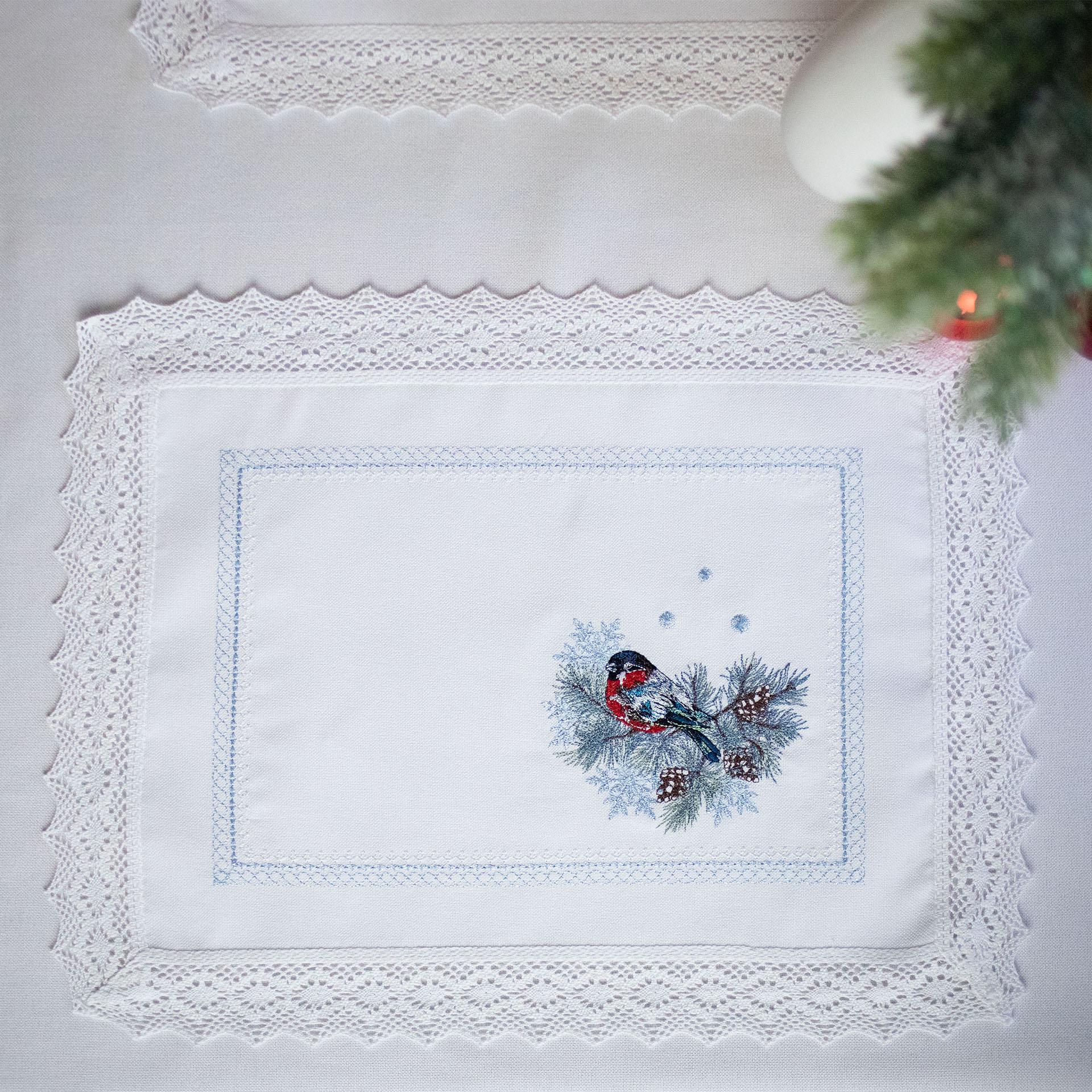 Салфетка новогодняя Едельвіка Снегири 0,38х0,48 м (315-24/09) - фото 4 Салфетка новогодняя Едельвіка Снегири 0,38х0,48 м (315-24/09) - фото 4