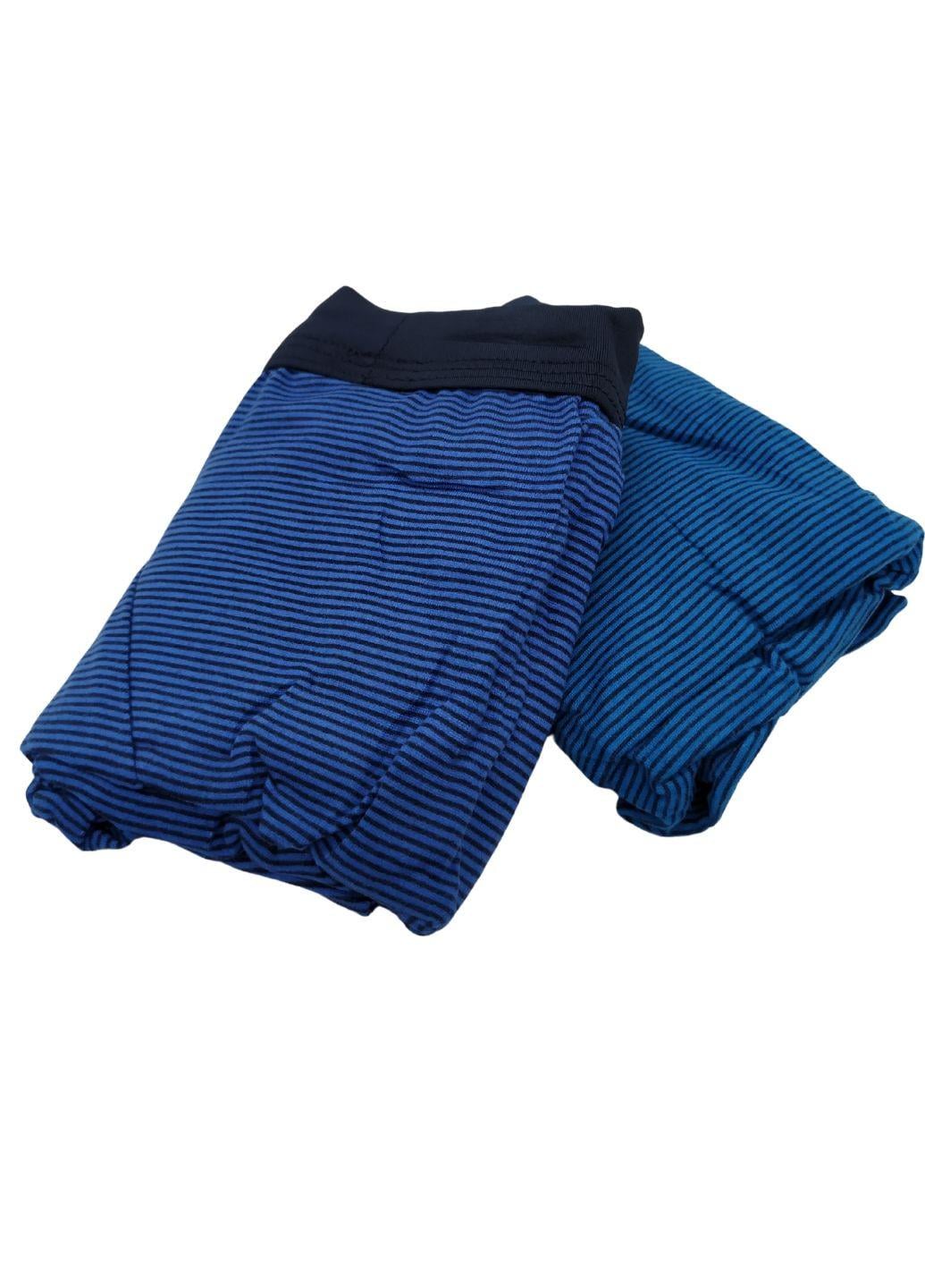 Набор мужских трусов боксерок Полосатые №2 XL 2 шт. Синий (343-52)