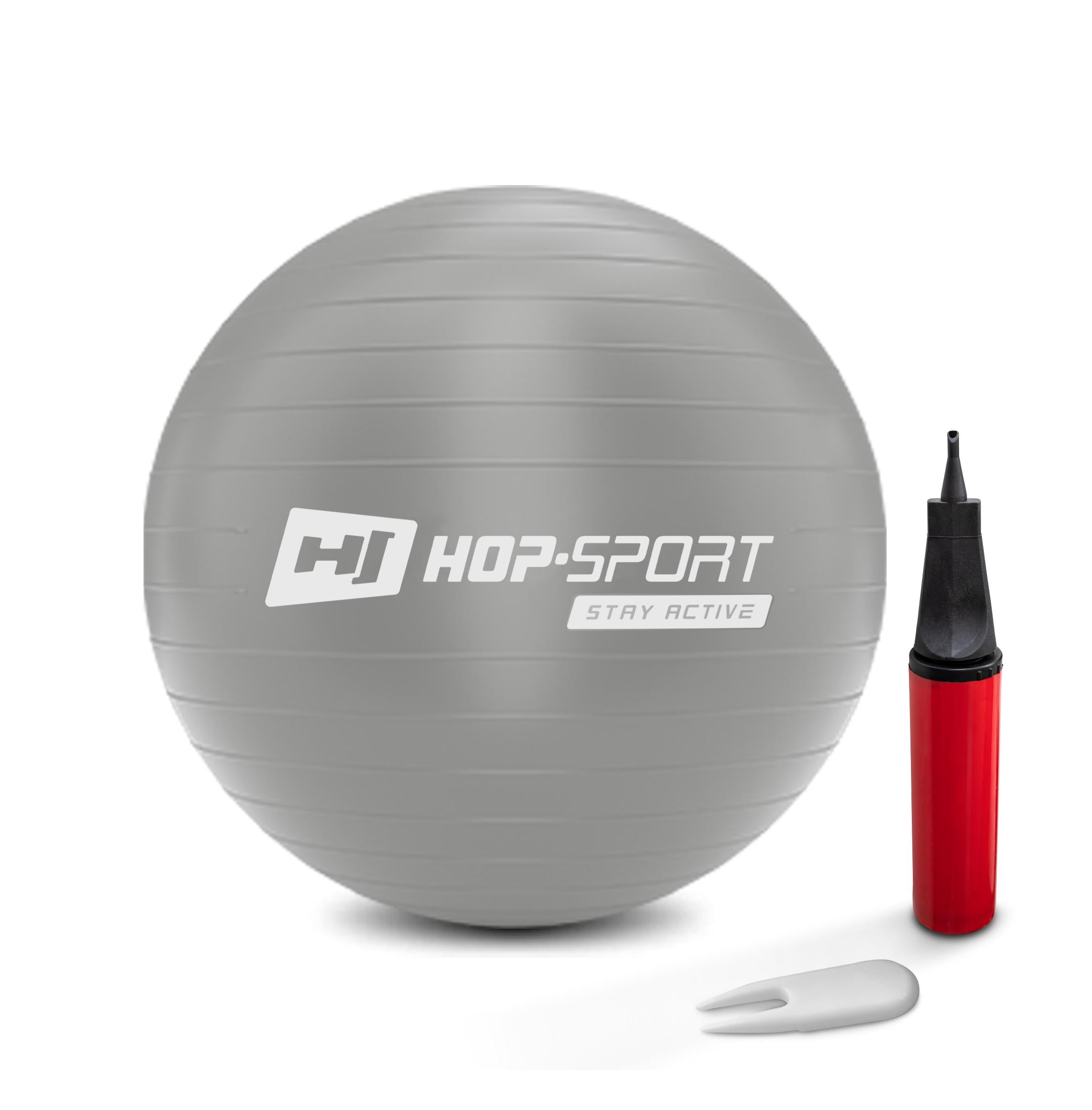 Фитбол Hop-Sport 45 см + насос Серебристый (1844)
