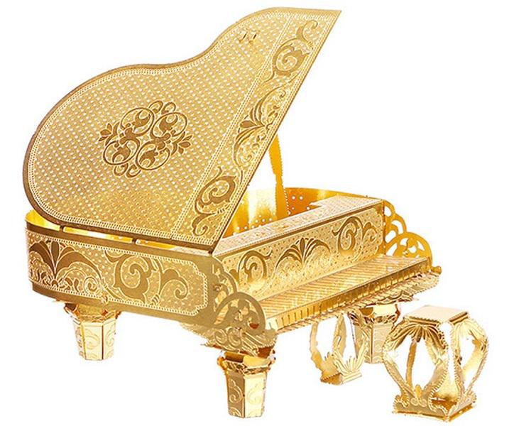 Конструктор Piececool grand piano gold version p024-g