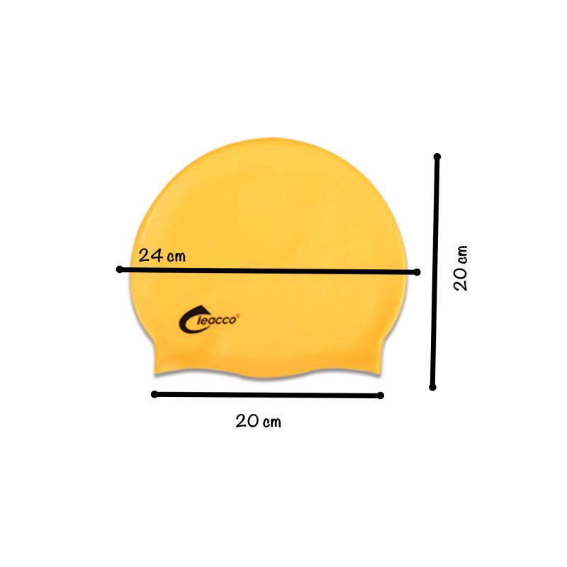 Шапочка для плавання Leacco універсальна силіконова Жовтий (CP-05 №2) - фото 2