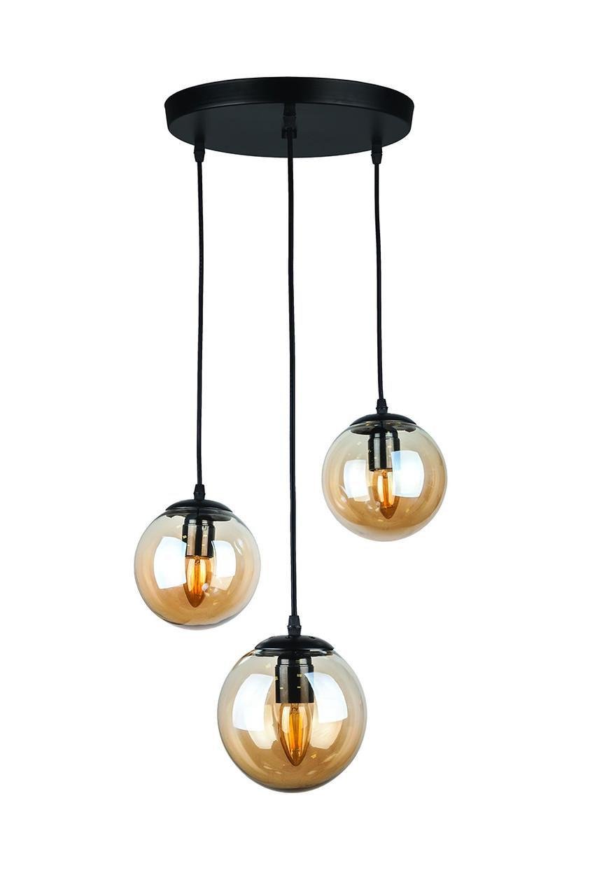 Підвісний світильник 756PR150F-3 BK+BR 300 Чорний/Коричневий (LVS2428)