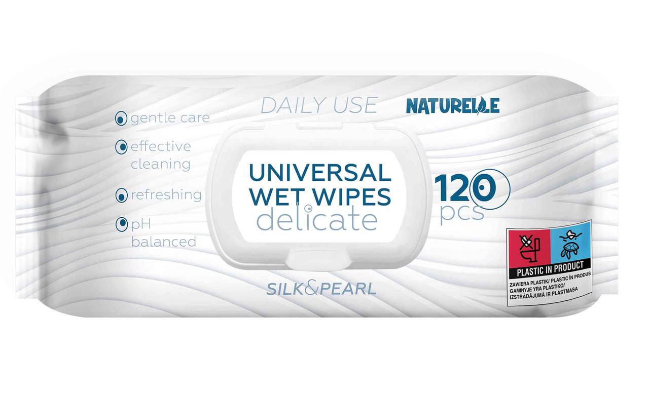 Салфетки влажные Naturelle Delicate №120 клапан 1/8 (000005457)