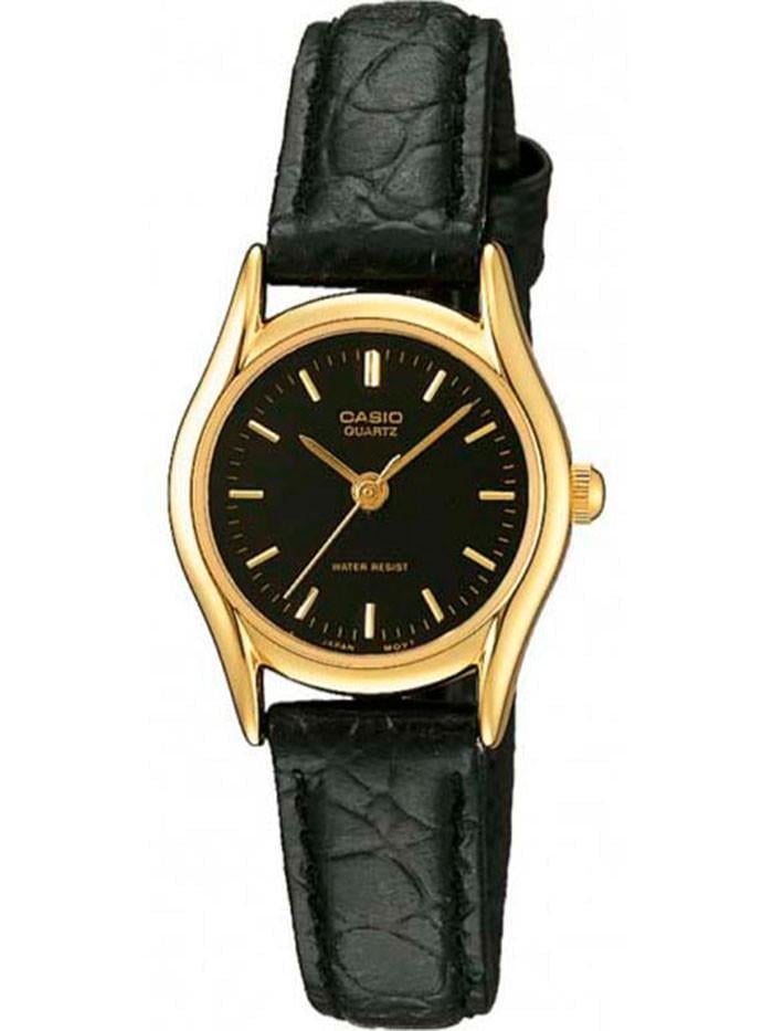 Наручные часы женские Casio LTP-1094Q-1A Timeless Collection Lady Timeless Collection с черным циферблатом