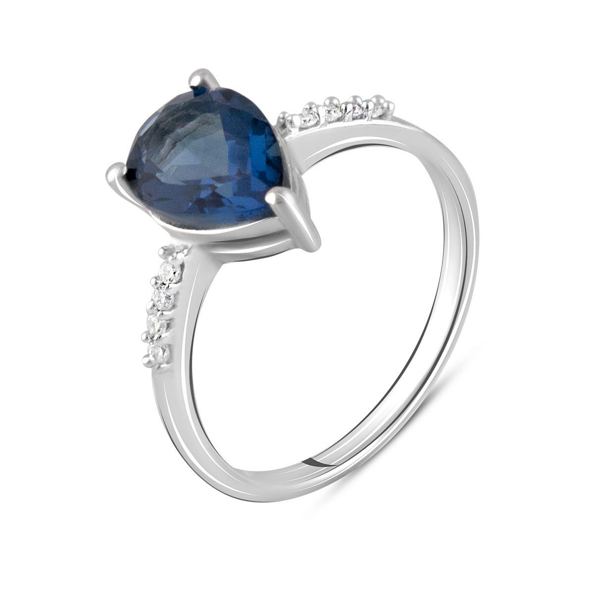 Кольцо серебряное с искуственным танзанитом nano 1,795 ct 2,28 г р. 18 (2100706)