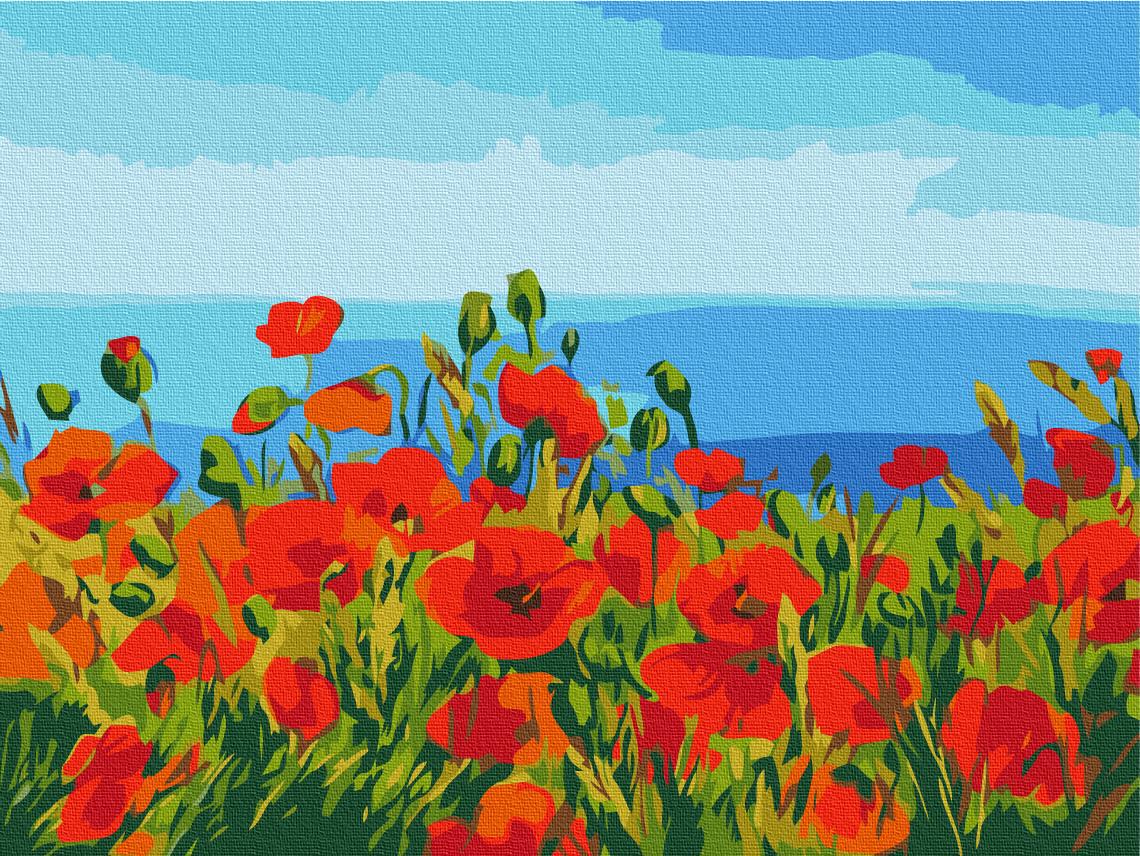 Картина по номерам Brushme Поле маков у Аржантея Клод Моне 40x50 см (BS1005)