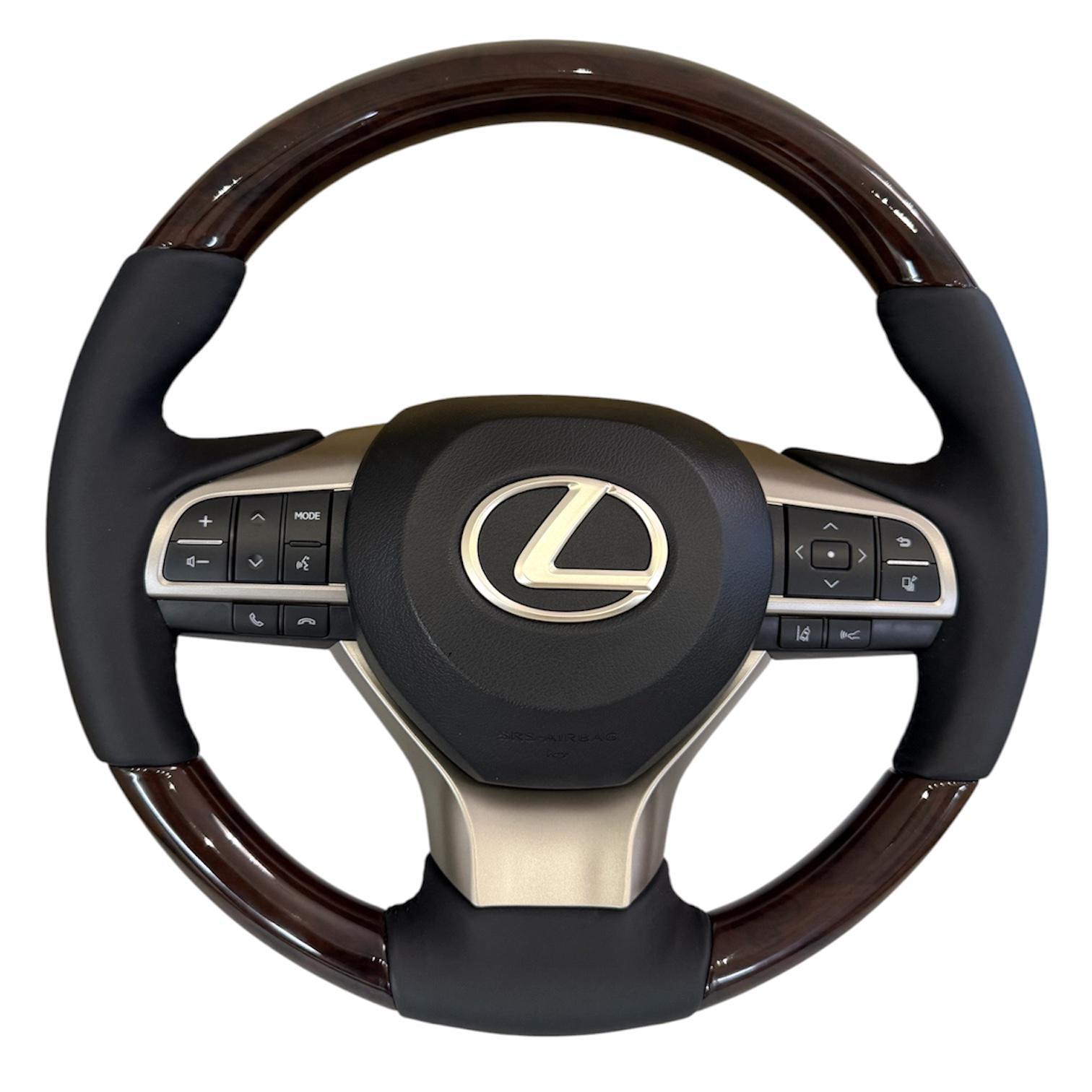Руль для Lexus LX570/GX460 с подогревом дерево Темно-красный/Серый