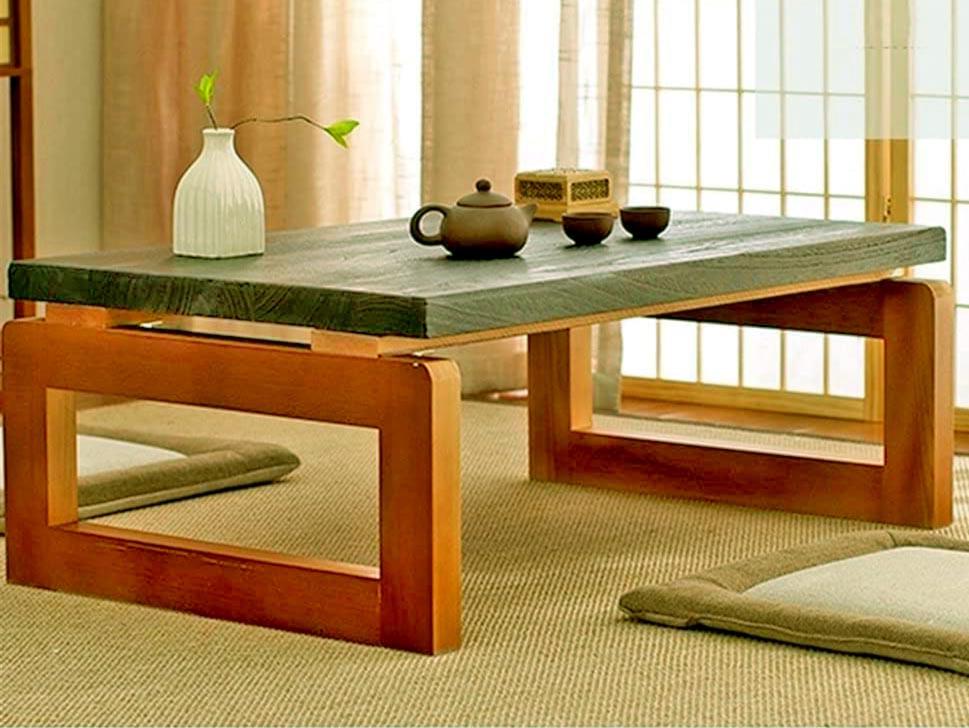 Столик для медитации из дерева Банкари 100х60х37 см Охра/Мокко (МДТ-106037170410)