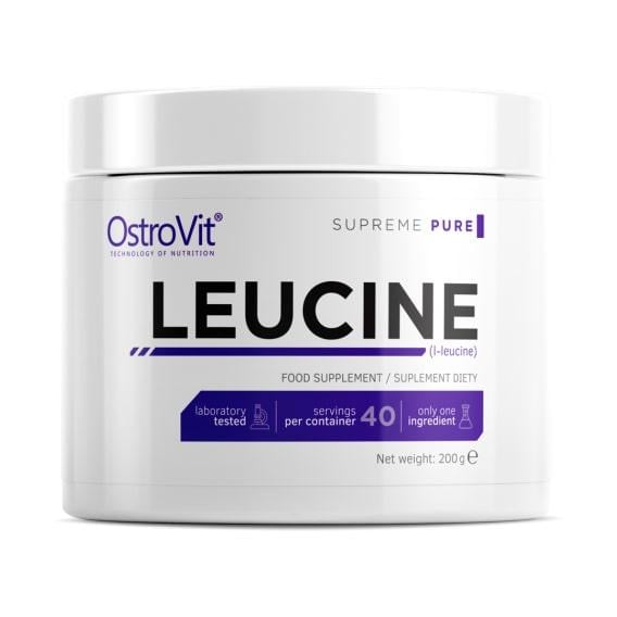 Амінокислота BCAA для спорту OstroVit Leucine 200 г 40 порцій Pure - фото 1