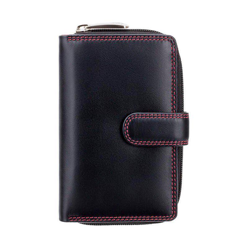 Кошелек женский кожаный Visconti Ruby Black/Red (CD22 BLK/RED)