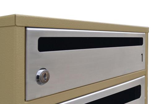 Почтовый ящик Lev-metal Е2-04.F на 4 секции 455x390x250 мм Бежево-серый (22040305) - фото 4