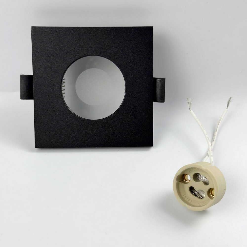 Точечный светильник врезной Violux NAPOLI-S GU10 IP44 Черный (131107)