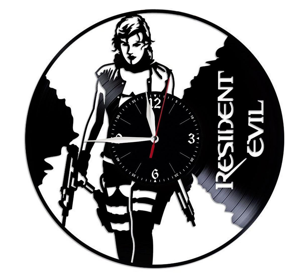 Часы настенные Resident Evil 2045 из виниловой пластинки
