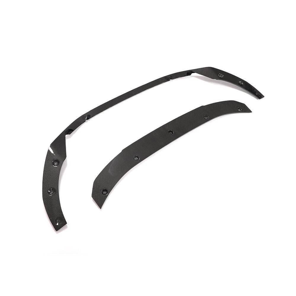 Накладка на передний бампер DDCarbon Lip V2 S-Line SD 2019-2024/Audi A4 B9 2015-2024 гг. карбон (133040)