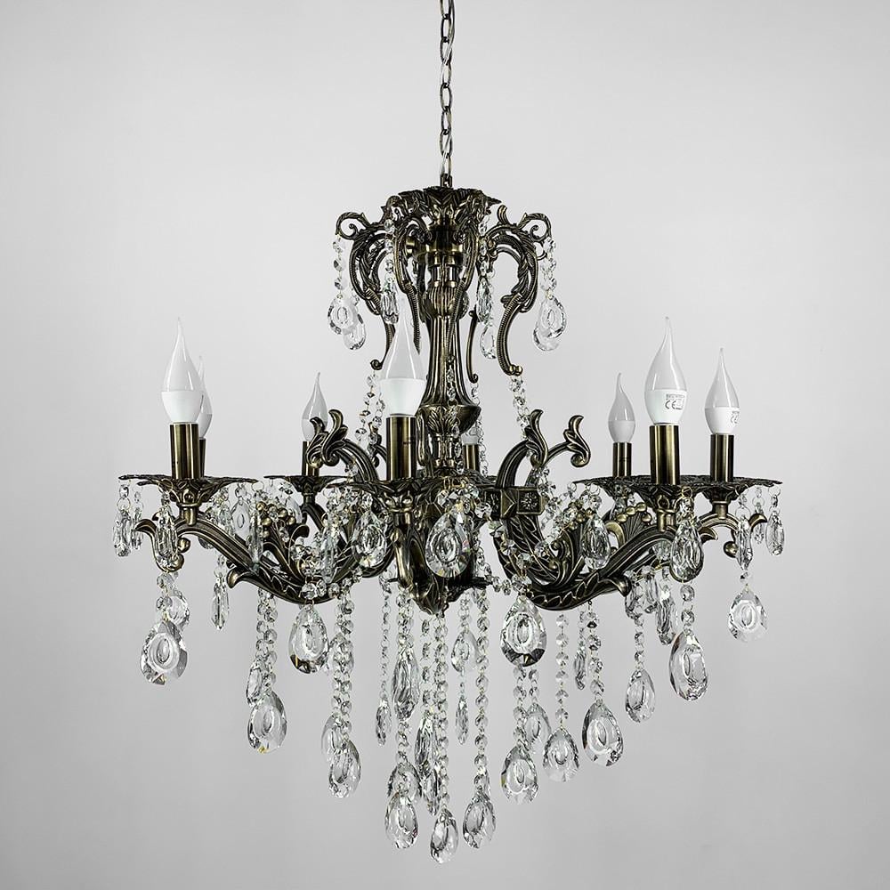 Люстра підвісна кришталева Crystal Life на 8 ламп 75 см Бронзовий (11549/8) - фото 4 Люстра підвісна кришталева Crystal Life на 8 ламп 75 см Бронзовий (11549/8) - фото 4