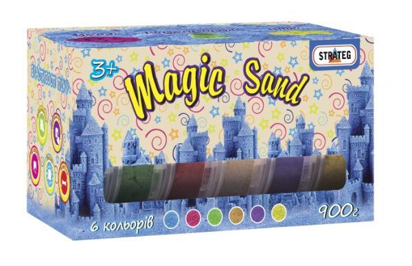 Кинетический песок Strateg Magik sand микс цветов 150 г 19,5х10,5х10 см (51000S)