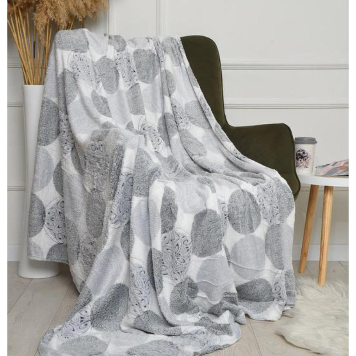 Плед полуторний Koloco Стрижка Кола 150x210 см (00000038818)