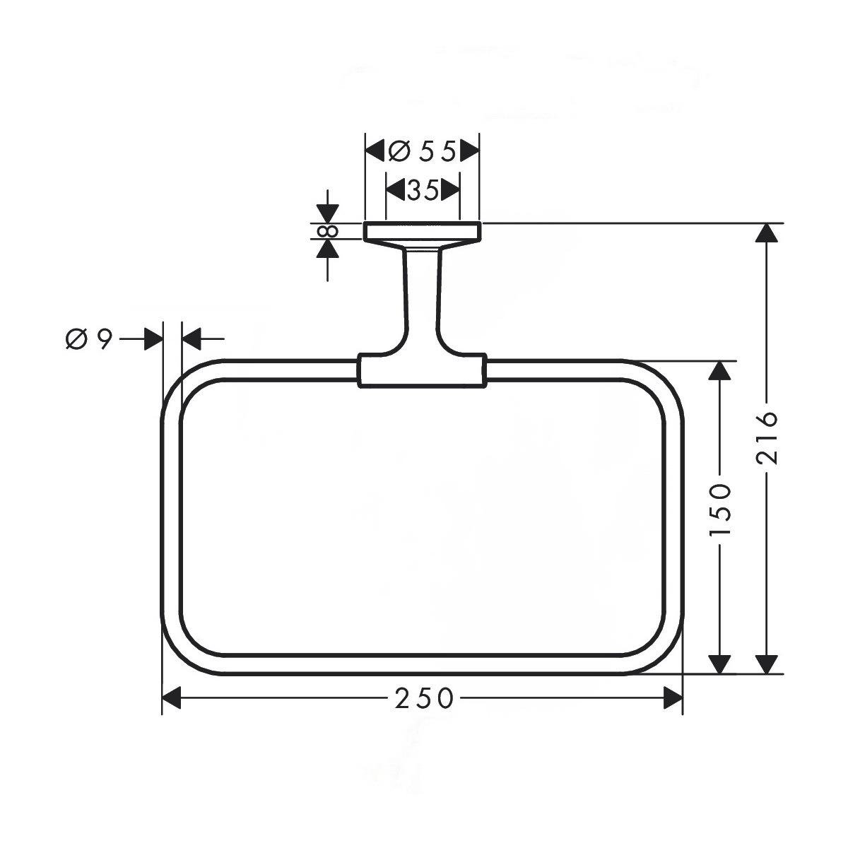 Тримач-кільце для рушників Hansgrohe AXOR Universal 42823000 Хром (131314) - фото 2