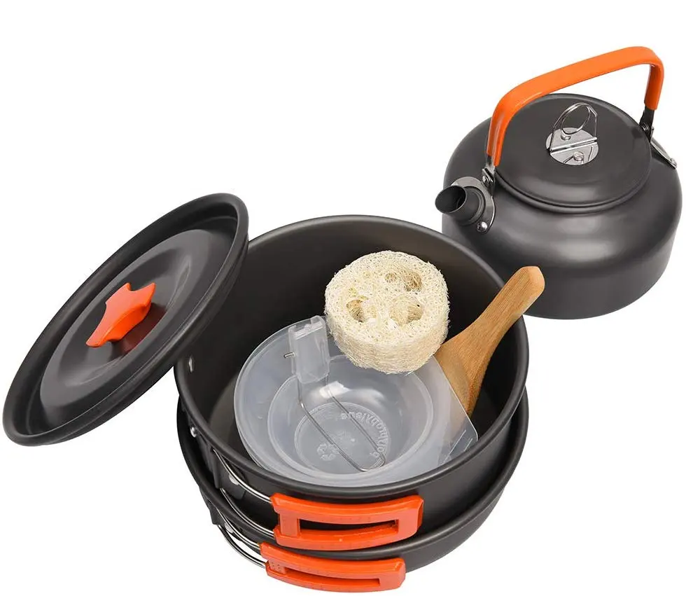 Набор посуды для кемпинга кастрюля/миска/чайник/горшок 9 шт. (28020776)