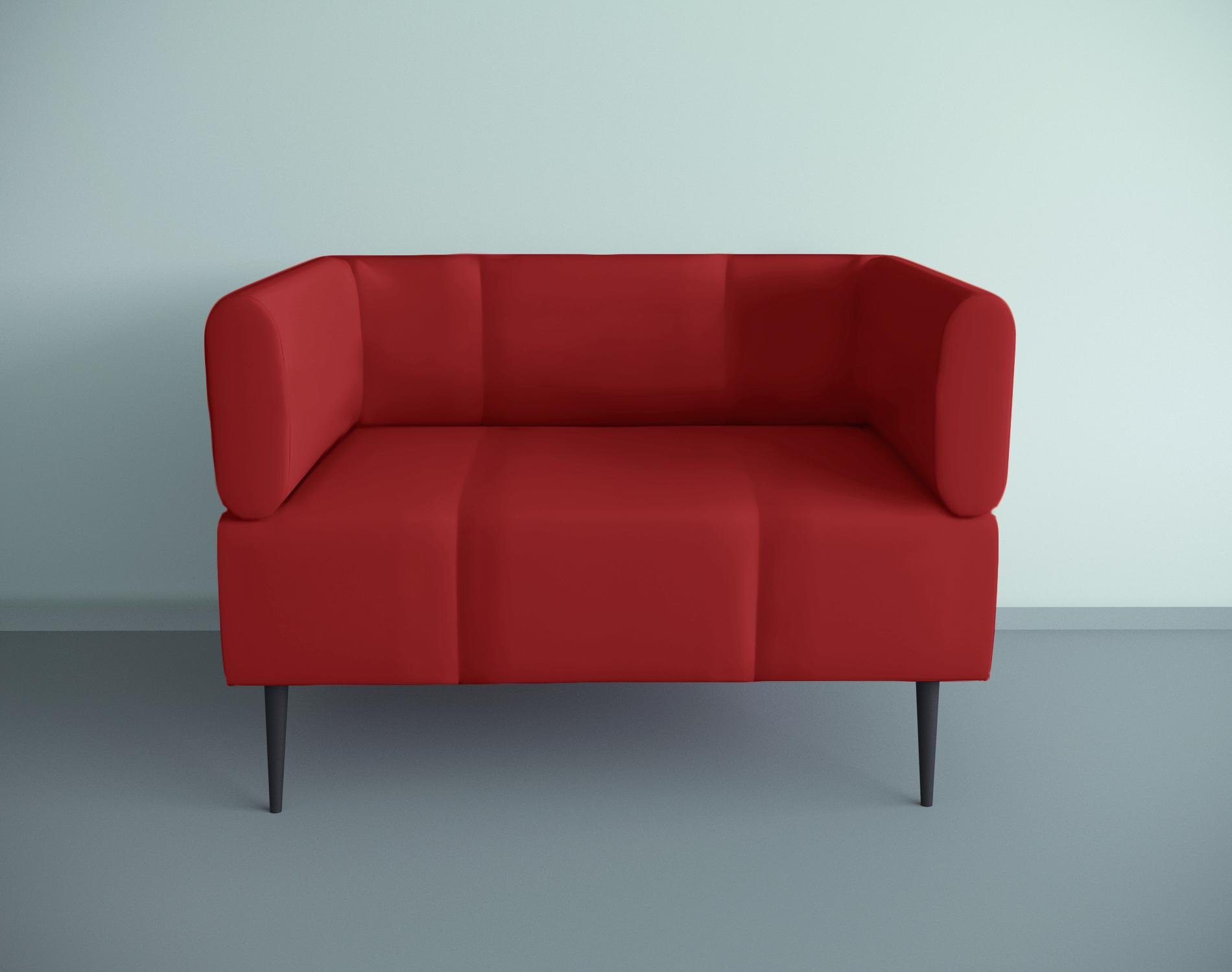 Крісло офісне ТОБІ ШО Бенно-1 з підлокітниками та конусною ногою шкірзам 1000х720х750 мм Червоний (2210) - фото 1