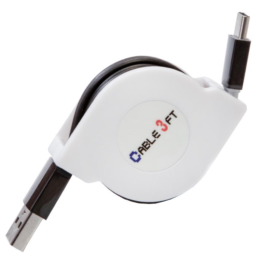Дата кабель рулетка USB-Type C 1 м Tolus 3FT - фото 2
