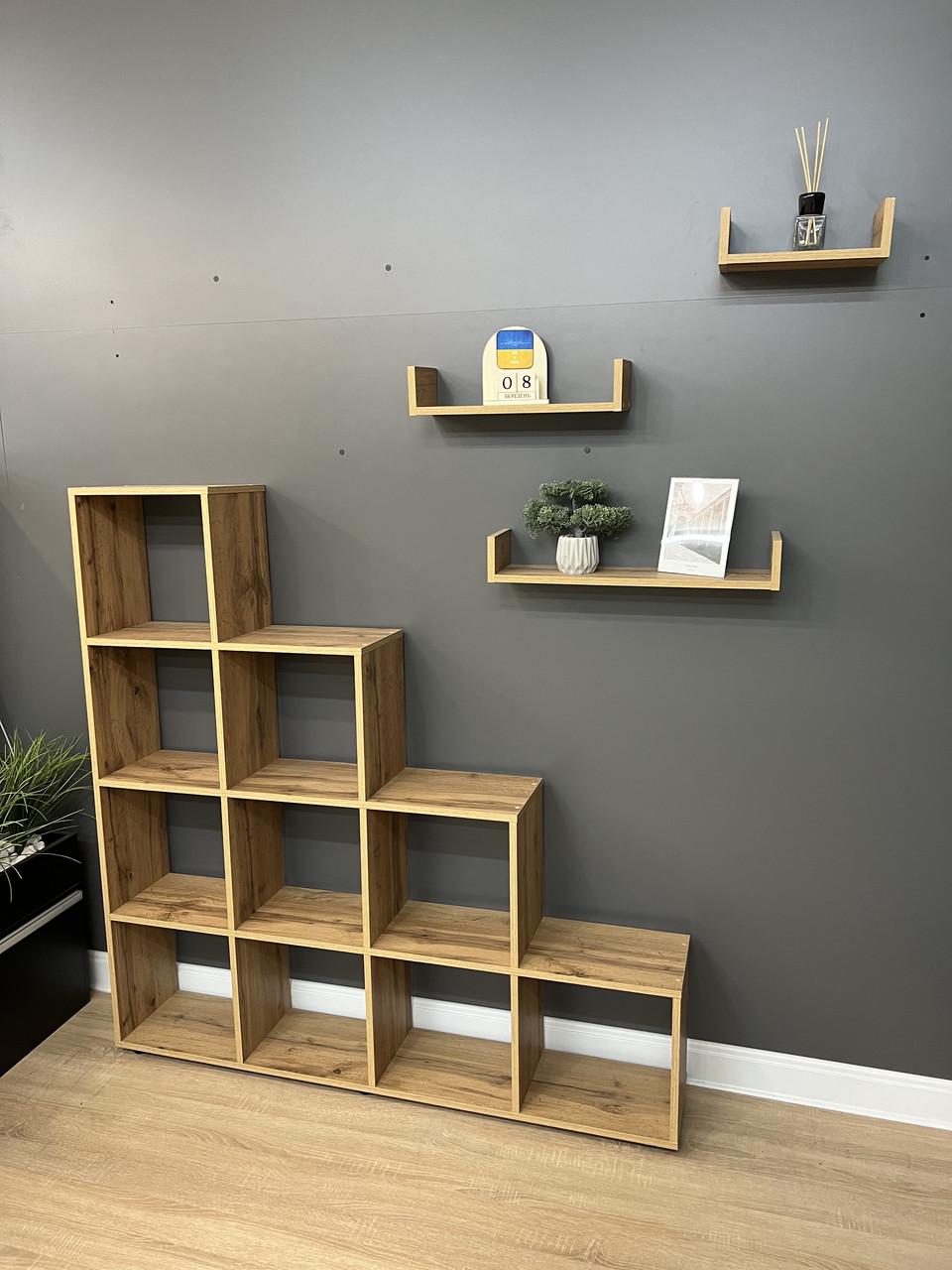 Стелаж А-5 на 10 комірок 1425х1400х252 мм Дуб Аппалачі - фото 4 Стелаж А-5 на 10 комірок 1425х1400х252 мм Дуб Аппалачі - фото 4