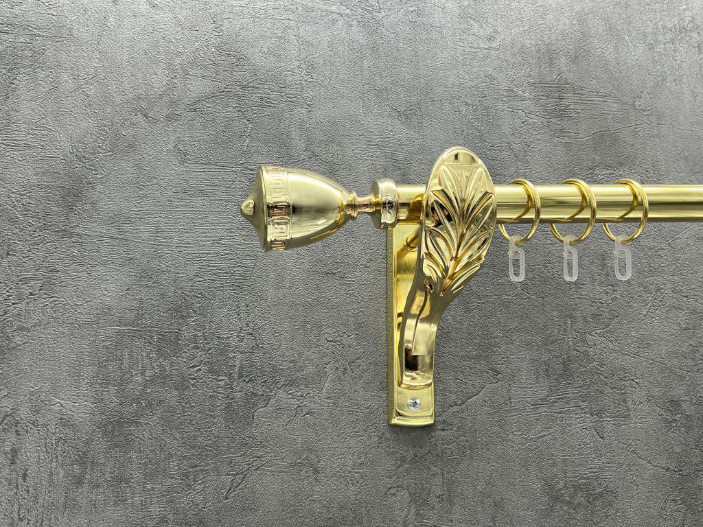 Карниз Quadrum Афина гладкая штанга одинарный ретро 25 мм 320 см Золотой