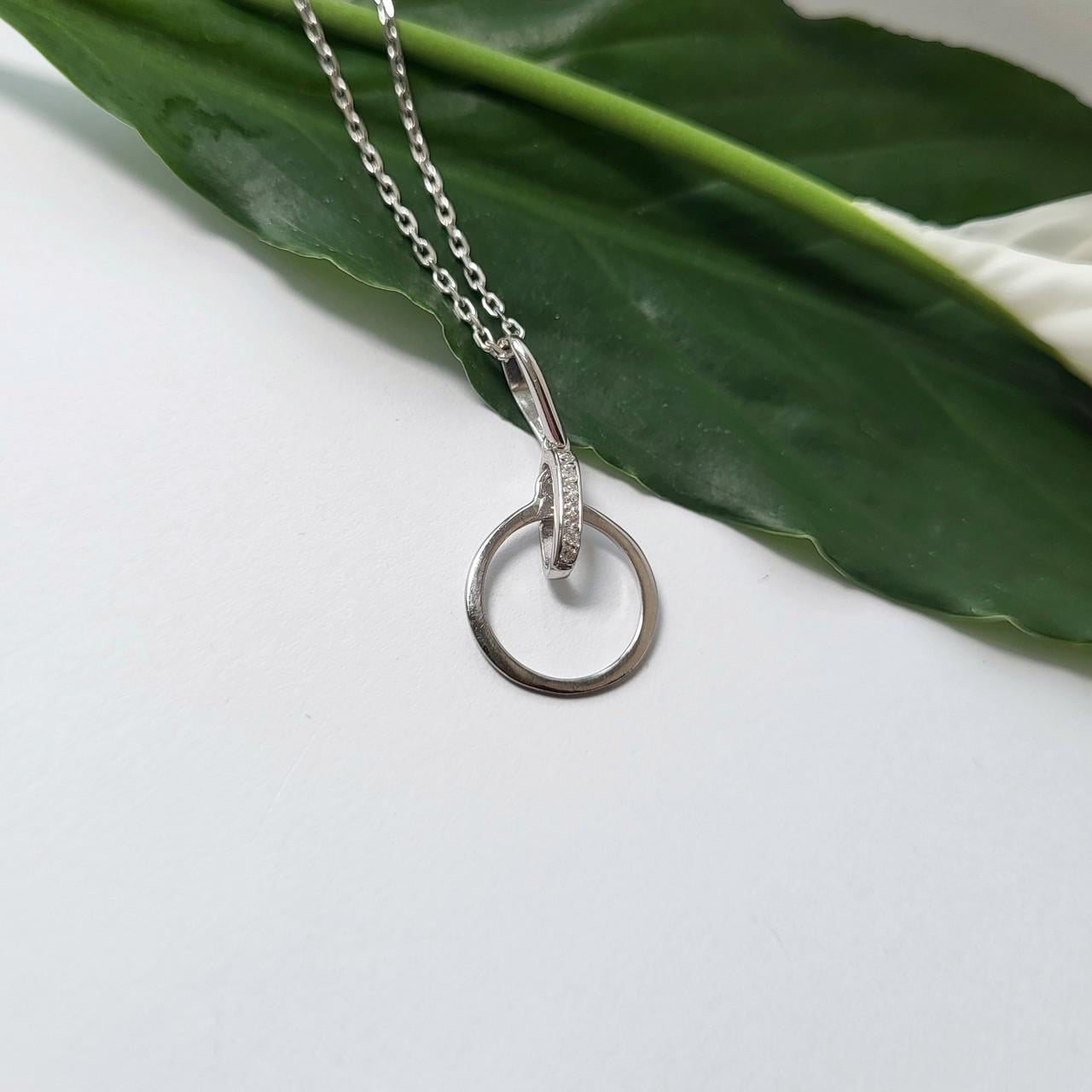 Подвеска Круг из серебра 925 пробы 0,70 г (85088р)