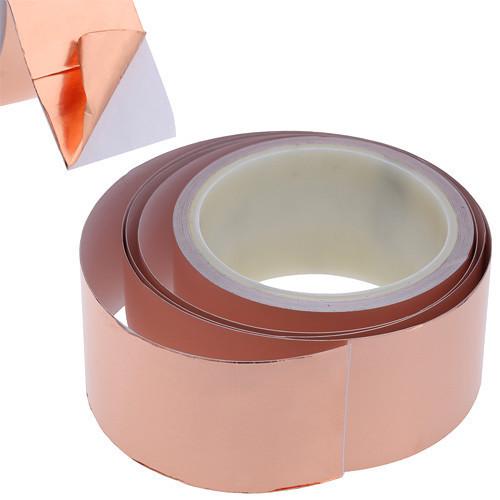 Фольга мідна одностороння струмопровідна 5 см 10 м (287225) - фото 2 Фольга мідна одностороння струмопровідна 5 см 10 м (287225) - фото 2