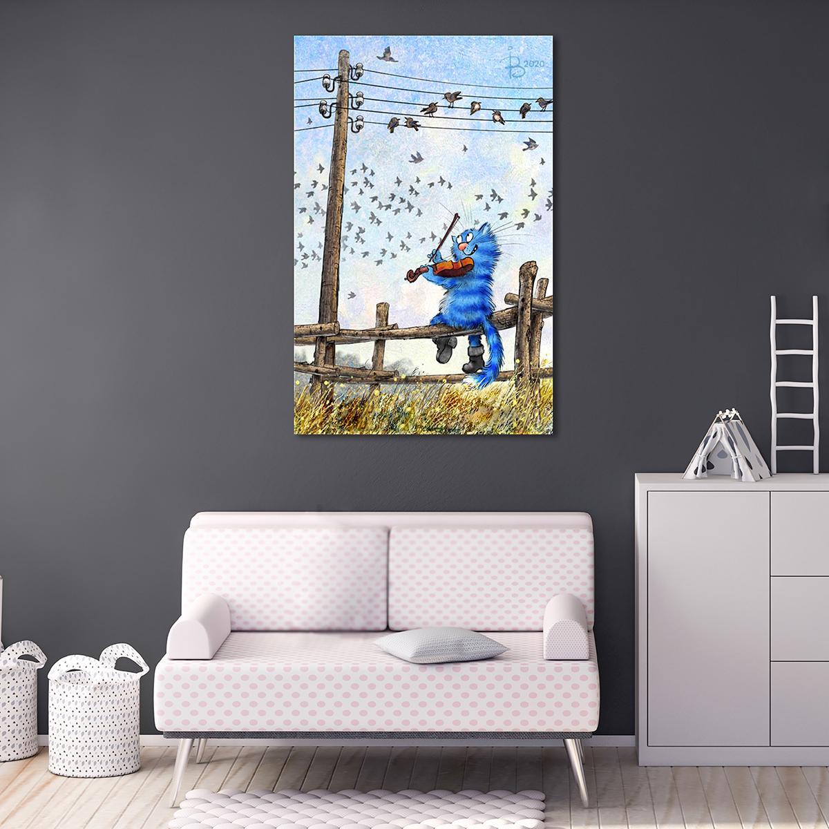 Модульная картина Скрипач 1 модуль 40х60 см