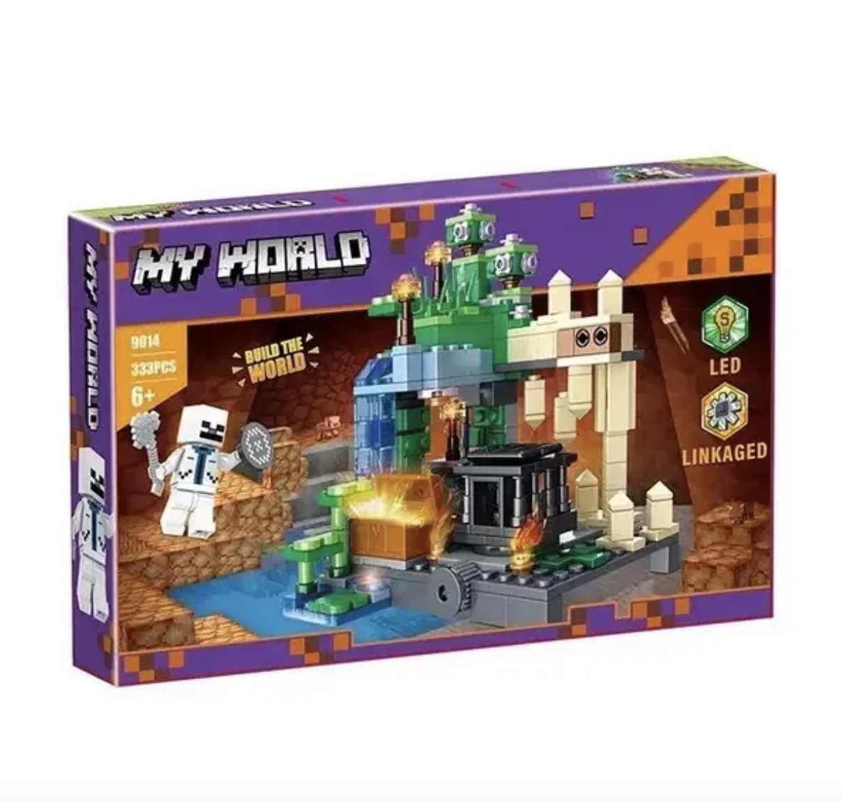 Конструктор My World Minecraft Майнкрафт Підземелля Черепа LED 333 деталі (KO-03) Конструктор My World Minecraft Майнкрафт Підземелля Черепа LED 333 деталі (KO-03)