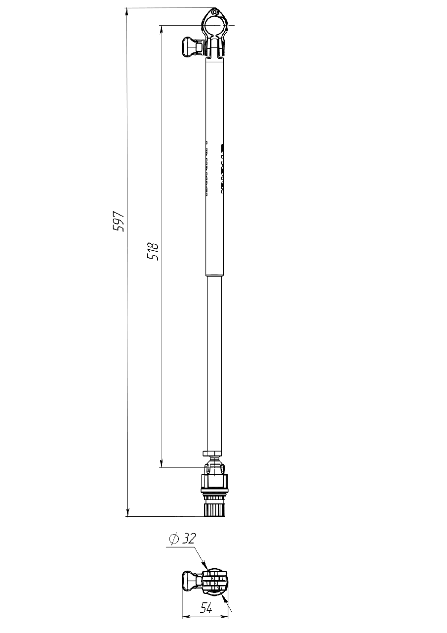 Комплект телескопічних розпірок Borika FASTen Lg400 для моноподів 52 см Чорний (01.05.009.01.06) - фото 2 Комплект телескопічних розпірок Borika FASTen Lg400 для моноподів 52 см Чорний (01.05.009.01.06) - фото 2